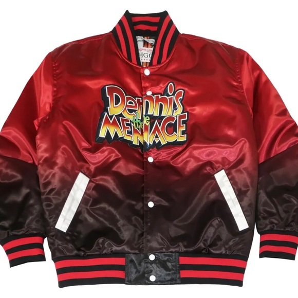 Dennis The Menace Men's Headgear Classics Gradient Satin Jacket. NWT - Picture 4 of 5